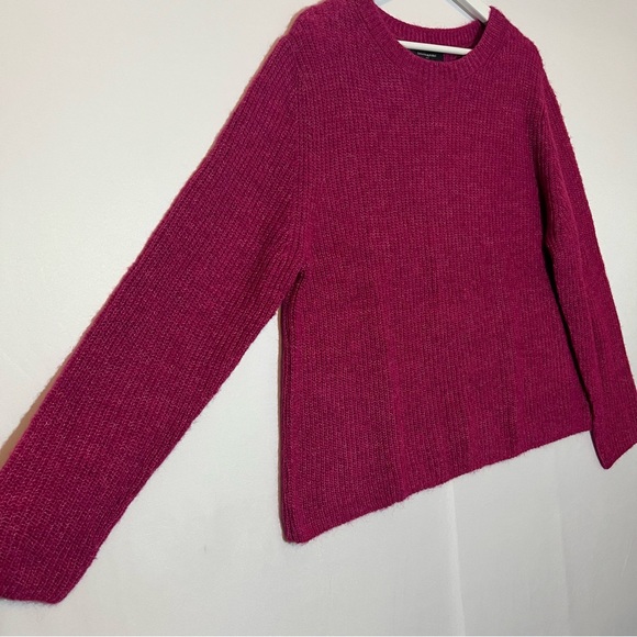 Banana Republic Women fuschia Magenta Crew Neck Sweater XL/TG Wool Alpaca blend - Picture 6 of 8